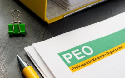 The PEO acronym stands for Professional Employer Organization. PEOs help businesses with professional services like HR and payroll.